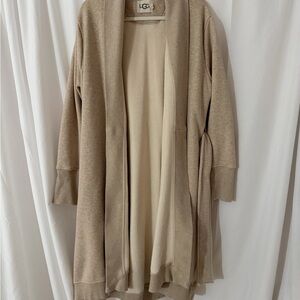 UGG Women's Tan Open-Front Robe